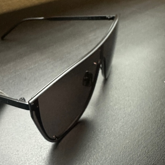 NEW SAINT LAURENT Unisex Black Square Sunglasses Mask SL 1-B from MACY's - Picture 16 of 16